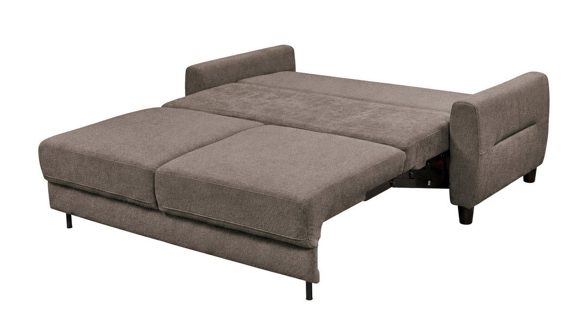 SCHLAFSOFA Chenille Braun  - Schwarz/Braun, Modern, Holz/Textil (192/83/99cm) - MID.YOU