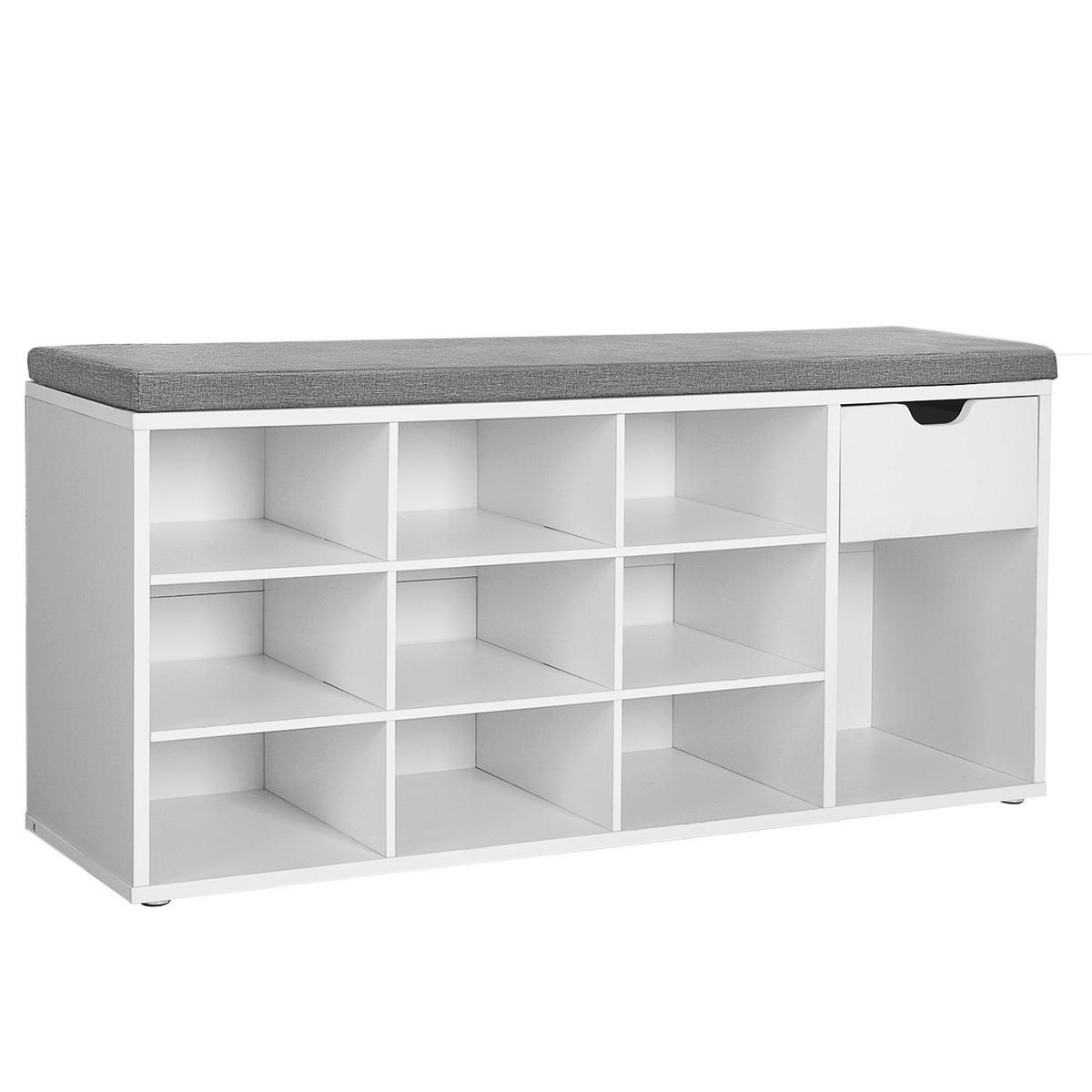 LAVICA DO PREDSIENE, 104/48/30 cm - sivá/biela, Trend, kompozitné drevo (104/48/30cm) - Boxxx