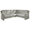ECKSOFA in Mikrofaser Silberfarben  - Beige/Silberfarben, Konventionell, Textil/Metall (275/223cm) - Beldomo Comfort