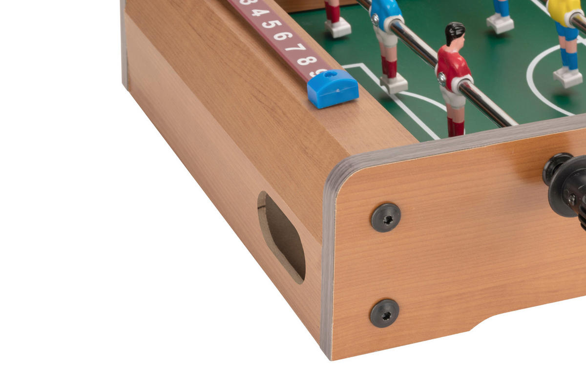 STOLNI NOGOMET   - bijela/prirodne boje, Trend, drvo/metal (51/31/9,6cm) - Ambia Home