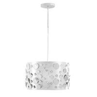 ZÁVESNÉ SVIETIDLO, 40/90 cm  - biela, Design, kov (40/90cm)