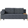 SCHLAFSOFA Bouclé Schwarz  - Schwarz/Naturfarben, Design, Holz/Textil (211/88/102cm) - Niels Andersson