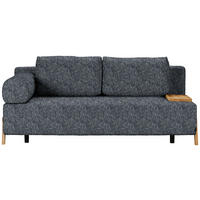 SCHLAFSOFA Bouclé Schwarz  - Schwarz/Naturfarben, Design, Holz/Textil (211/88/102cm) - Niels Andersson