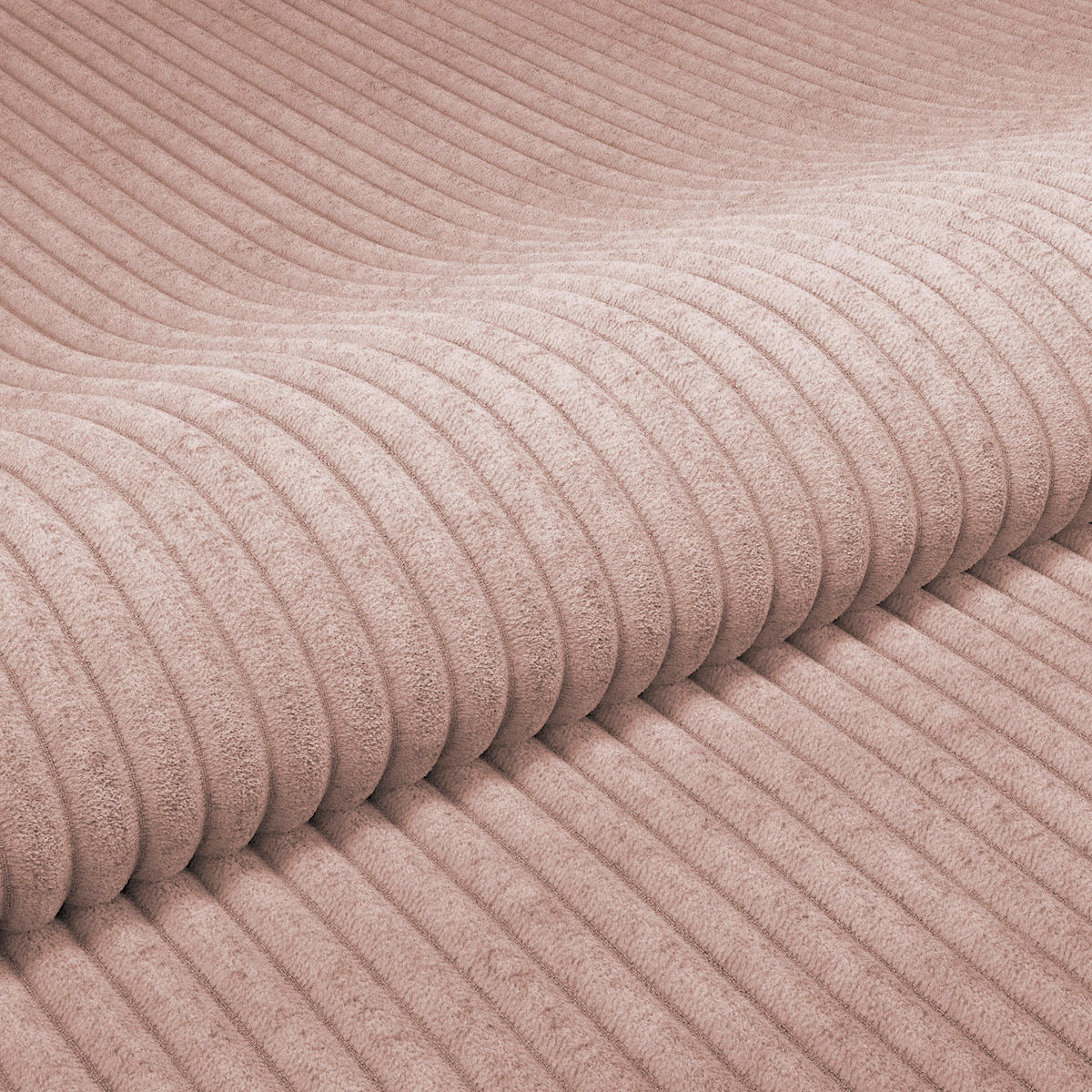 ECKSOFA Rosa Cord  - Schwarz/Rosa, MODERN, Textil (265/180cm) - P & B