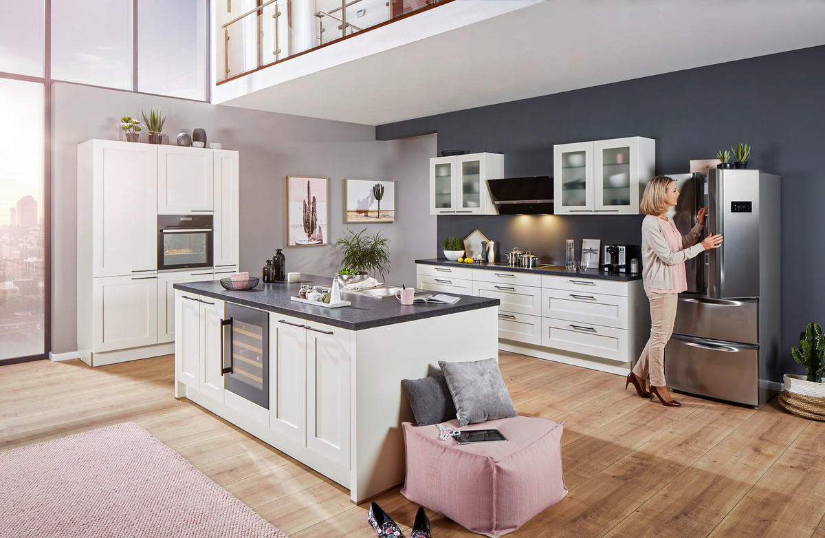 KUHINJA PO MERI - bela, Design, leseni material - Moderano