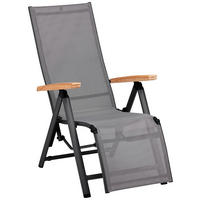 GARTEN-RELAXSESSEL Aluminium  - Anthrazit/Grau, Basics, Holz/Textil (64/116/81cm) - Kettler