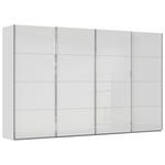 SCHWEBETÜRENSCHRANK  in Weiß, Seidengrau  - Chromfarben/Seidengrau, Design, Glas/Holzwerkstoff (361/223/68cm) - Novel