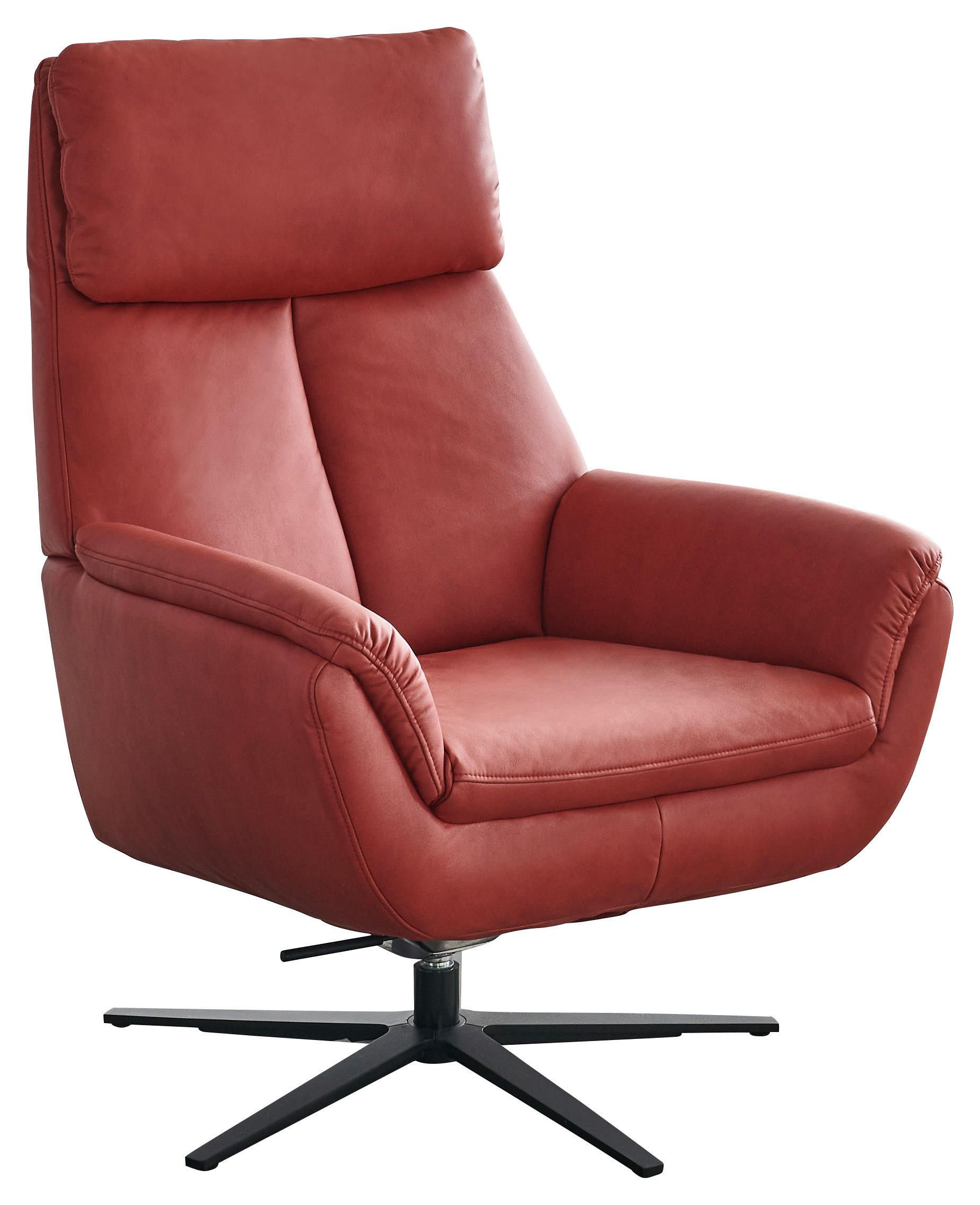 RELAXSESSEL in Textil Rot  - Rot/Schwarz, Design, Textil/Metall (79/108/89cm) - Beldomo System