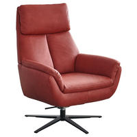 RELAXSESSEL in Textil Rot  - Rot/Schwarz, Design, Textil/Metall (79/108/89cm) - Beldomo System