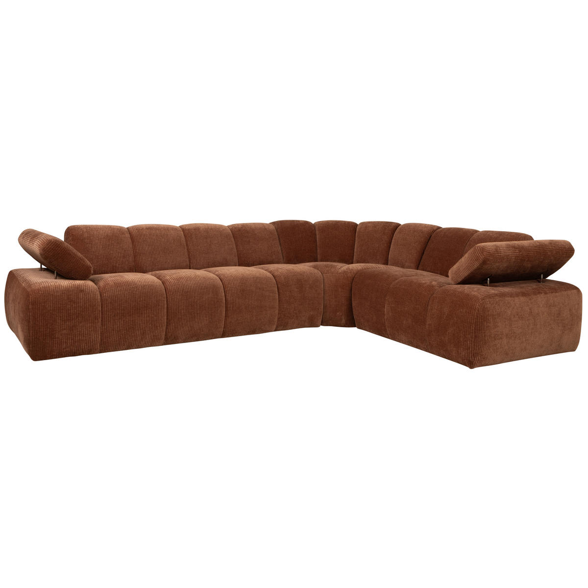ECKSOFA Mojo Rostfarben gerippt  - Rostfarben, Design, Textil (310/230cm) - Livetastic