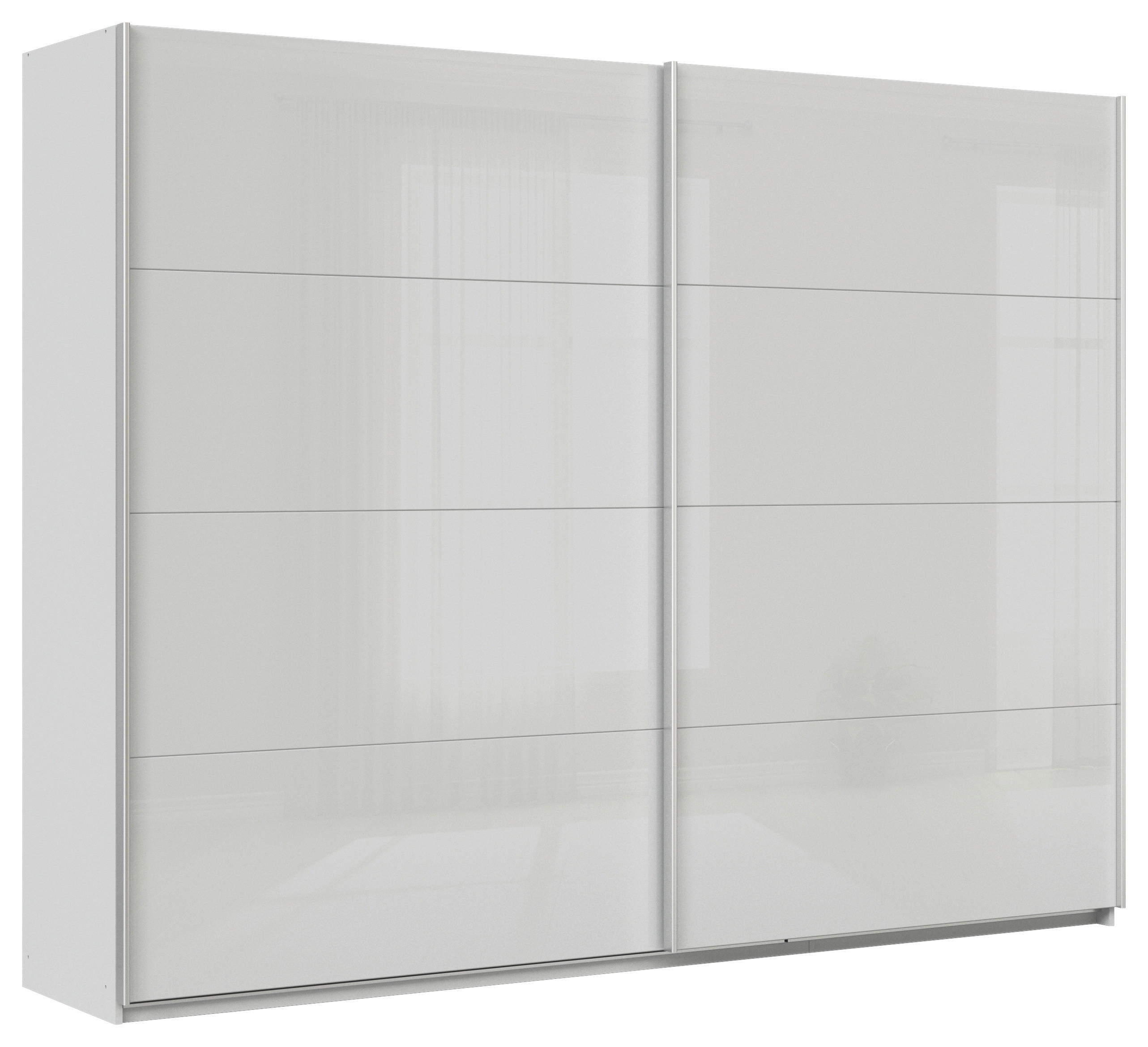 SCHWEBETÜRENSCHRANK  in Seidengrau  - Seidengrau/Alufarben, KONVENTIONELL, Glas/Holzwerkstoff (271/229/62cm) - Xora