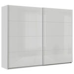 SCHWEBETÜRENSCHRANK  in Seidengrau  - Seidengrau/Alufarben, KONVENTIONELL, Glas/Holzwerkstoff (271/229/62cm) - Xora