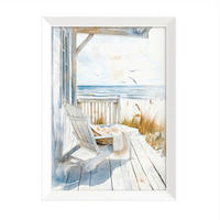 DRUCKGRAFIK Landschaft & Natur, Strand & Meer  - Multicolor/Weiß, Basics, Holz/Papier (75/56/3cm)