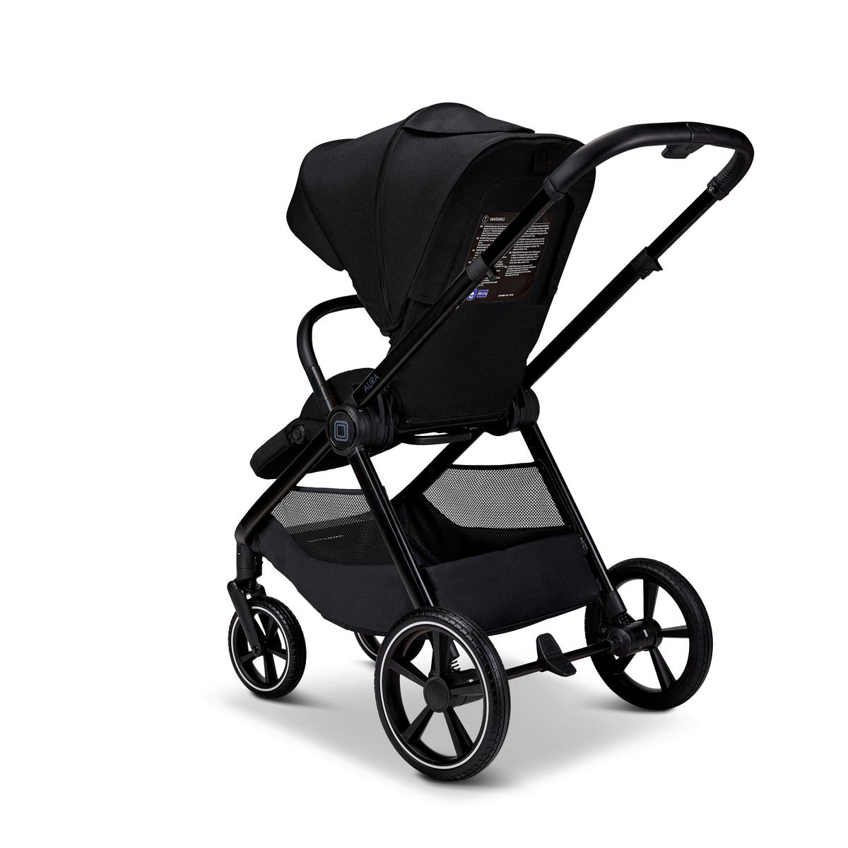 KOMBIKINDERWAGEN  Aura  Onyx Melange  - Schwarz, Basics, Textil (86/61/120cm) - Moon