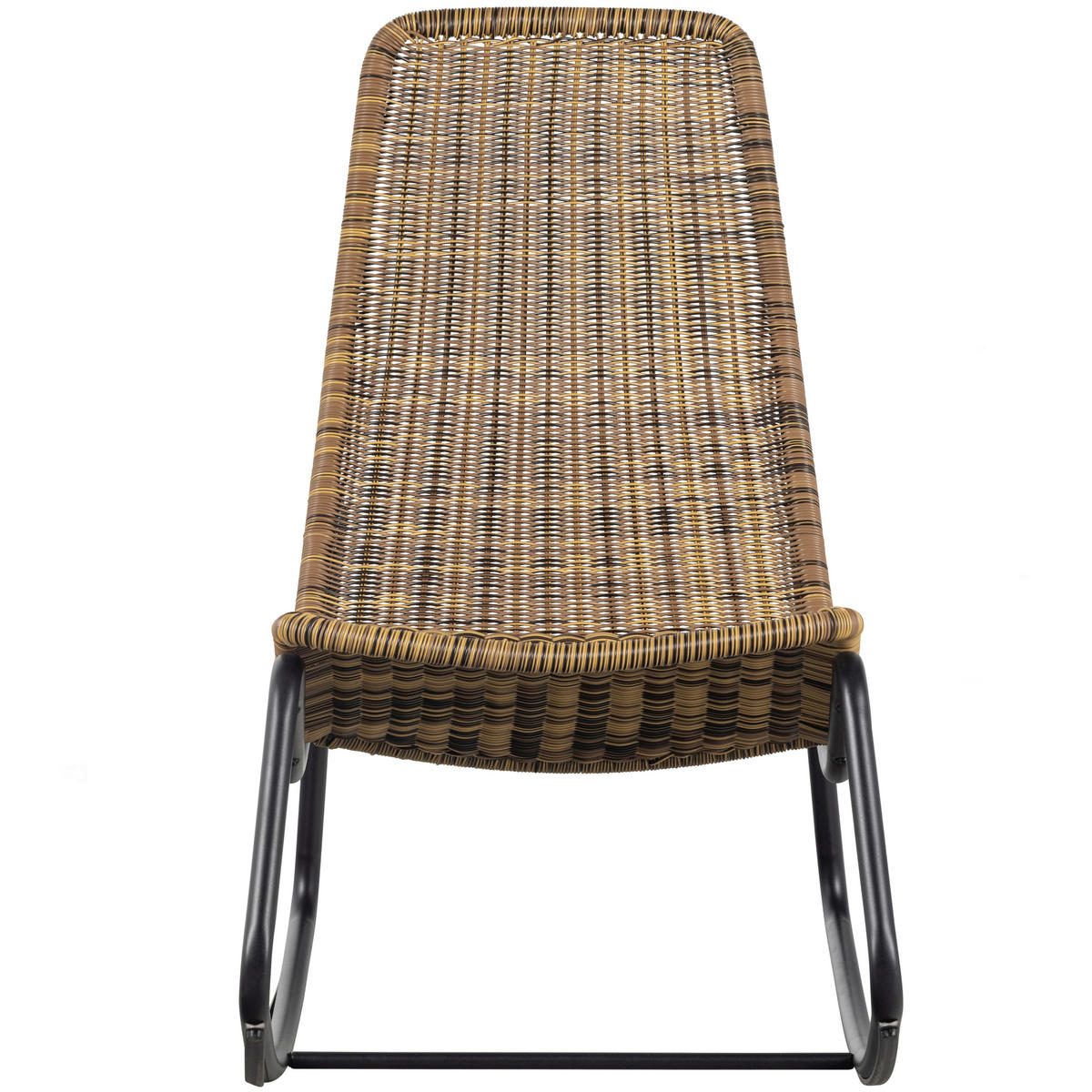 SCHAUKELSTUHL in Naturfarben  - Schwarz/Naturfarben, Design, Kunststoff/Metall (51/97/95cm) - Livetastic