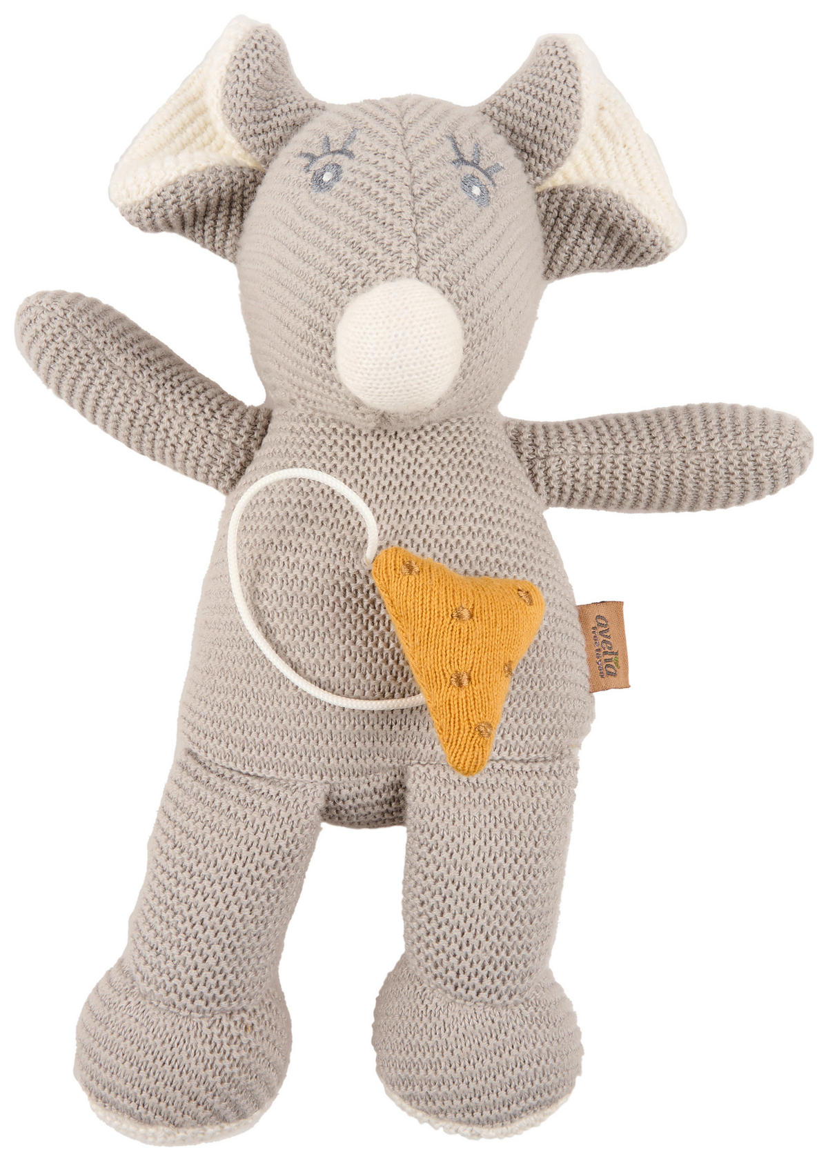 SPIELUHR  - Elfenbein/Silberfarben, Natur, Textil (15/18cm) - Avelia