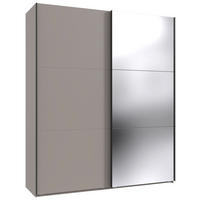 SCHWEBETÜRENSCHRANK Sahara  - Schwarz/Sahara, Modern, Glas/Holzwerkstoff (150/216/65cm) - MID.YOU