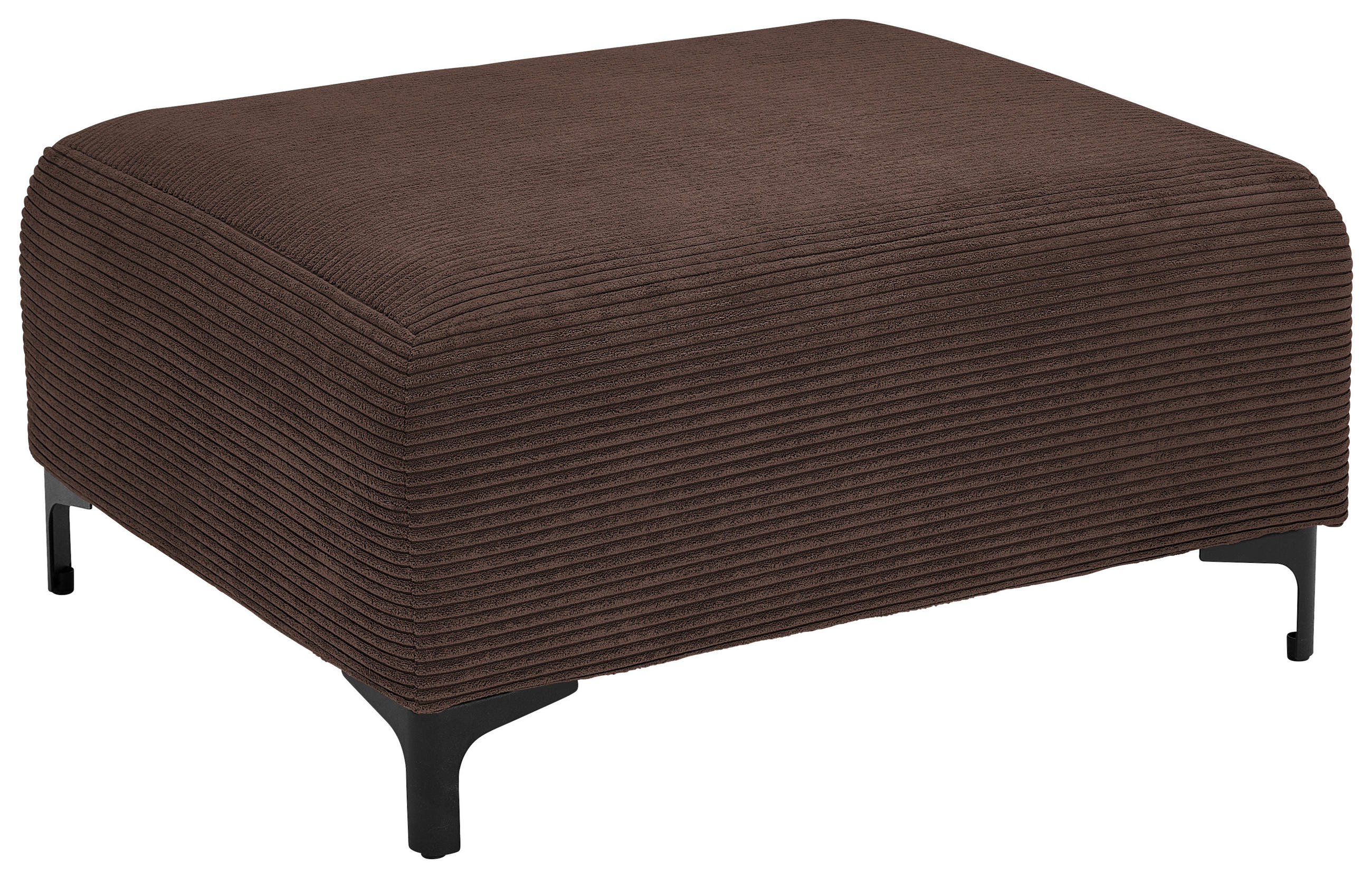 HOCKER in Textil Dunkelgrau  - Dunkelgrau/Schwarz, KONVENTIONELL, Textil/Metall (99/46/77cm) - Carryhome