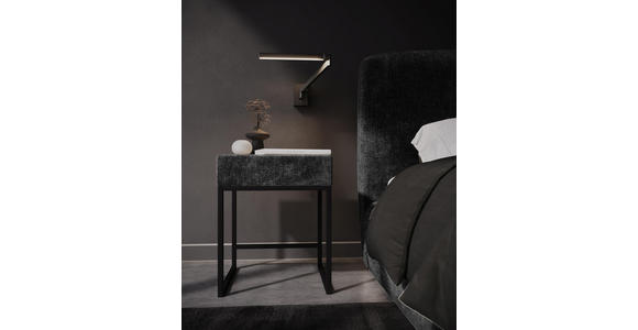 NACHTSCHRANK 45/55/45 cm - Anthrazit/Schwarz, Design, Textil/Metall (45/55/45cm) - Esposa