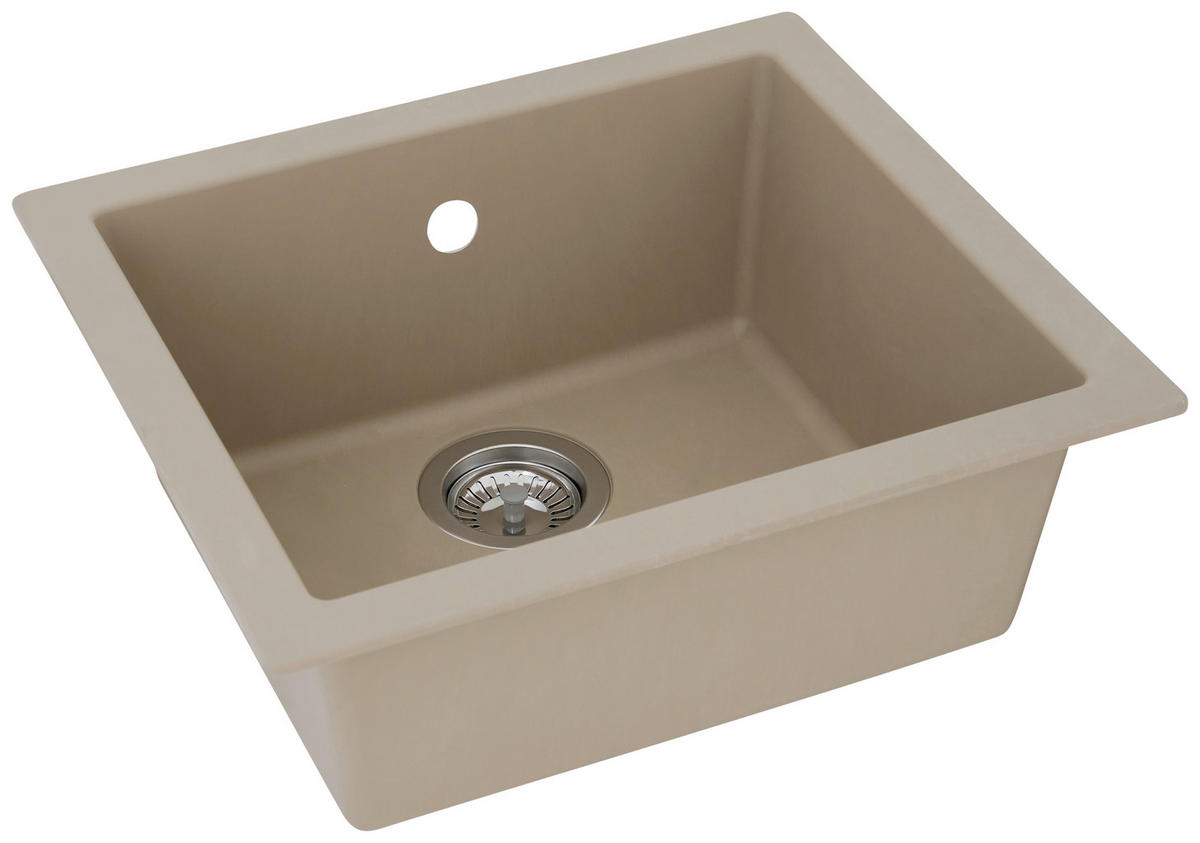 SPÜLE 1712OHIO50X44B  - Beige, Trend, Glas/Kunststoff (50/19/44cm) - Respekta
