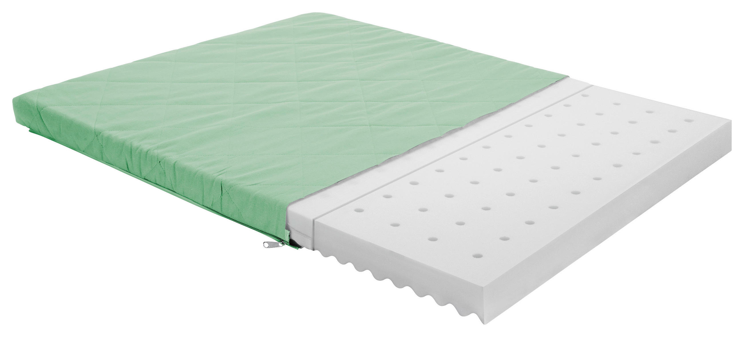 LAUFGITTERMATRATZE SCOTTY     - Pastellgrün, Basics, Textil (90,0/72,0/5,0cm) - Paidi