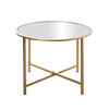 COUCHTISCH in Metall, Glas 60/60/45 cm  - Goldfarben, MODERN, Glas/Metall (60/60/45cm)
