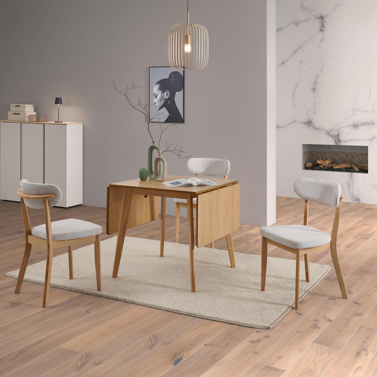 ESSTISCH in Holz  - Eichefarben, Basics, Holz (160/76/80cm) - Livetastic