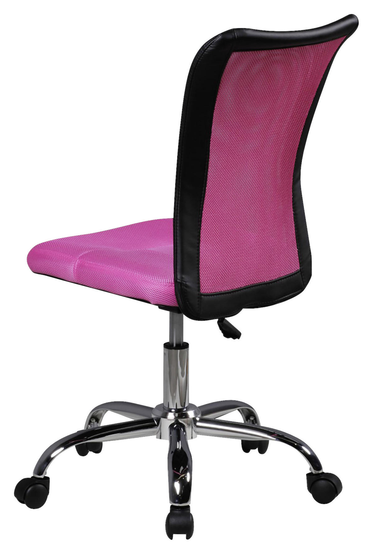 JUGENDDREHSTUHL Lederlook, Netz Pink  - Chromfarben/Pink, MODERN, Kunststoff/Textil (60/100/60cm) - MID.YOU