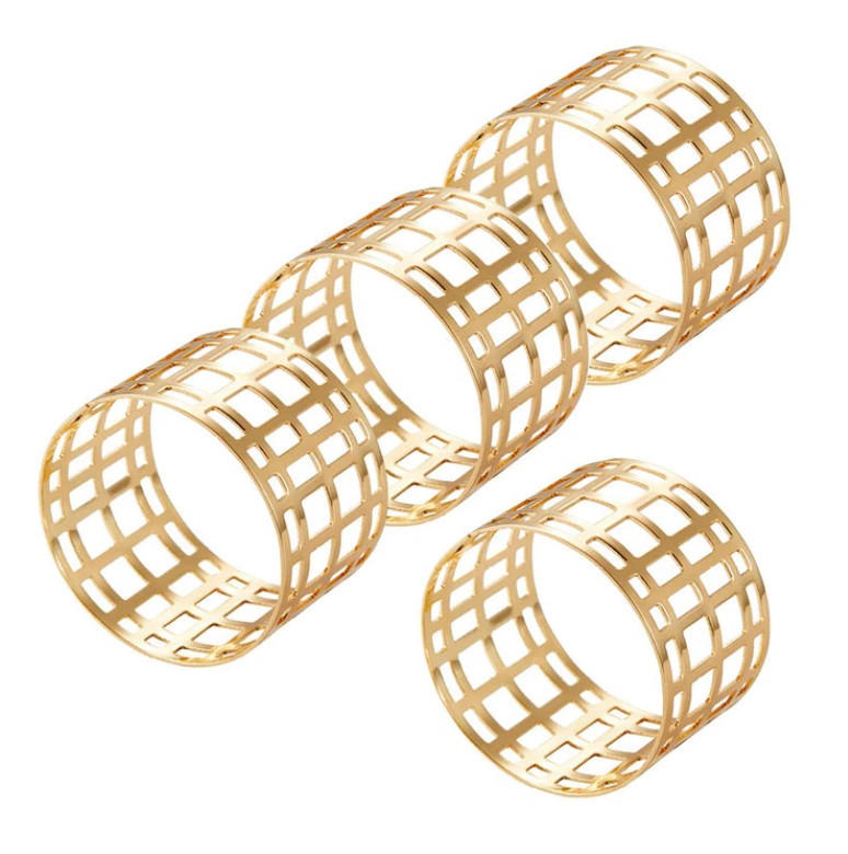 SERVETTRING SET    - mässingsfärgad, Design, metall (5/3/3cm) - Dorre