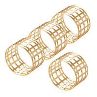 SERVETTRING SET    - mässingsfärgad, Design, metall (5/3/3cm) - Dorre