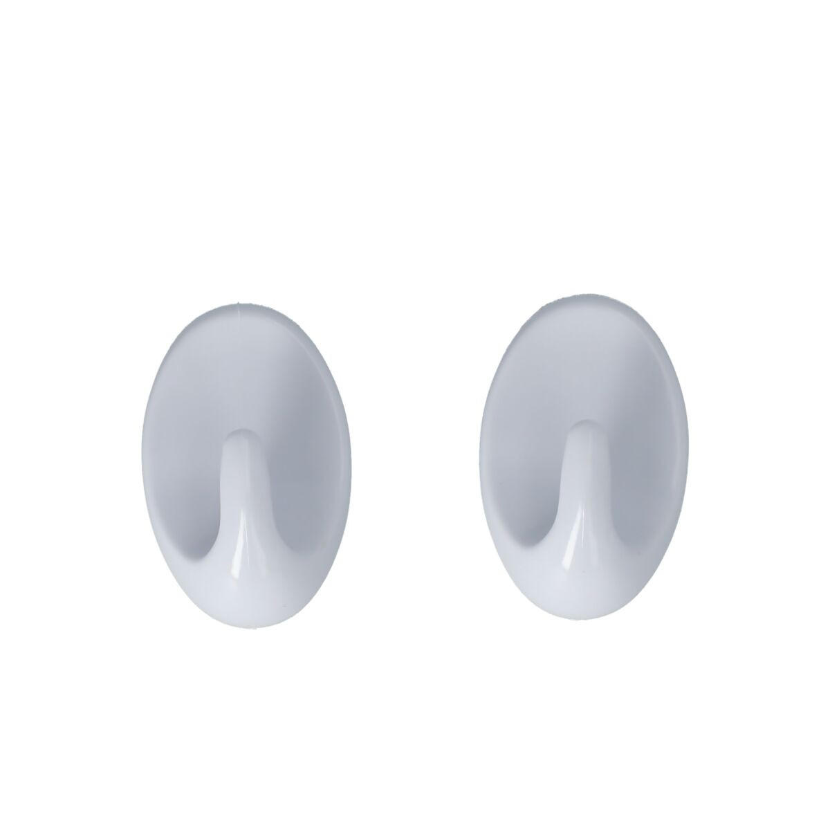 CÂRLIG ADEZIV in alb  - alb, Basics, plastic (3/5/2,5cm) - Wenko