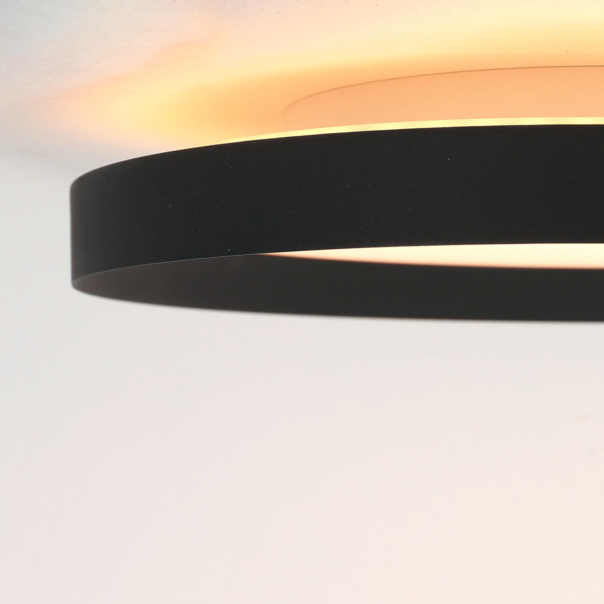 LED-DECKENLEUCHTE Ringlede 40/7 cm   - Schwarz, KONVENTIONELL, Kunststoff/Metall (40/7cm)
