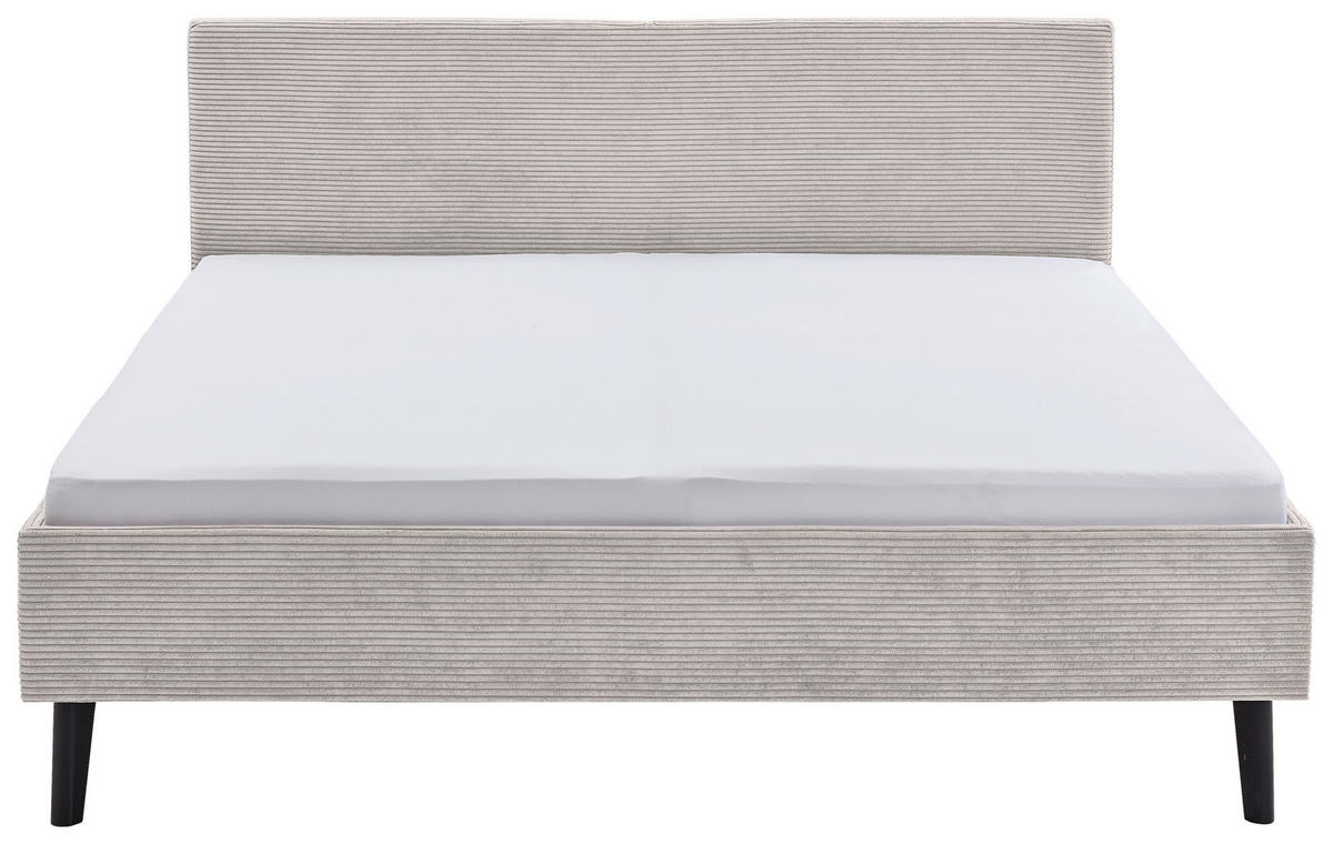 POLSTERBETT Beige 180/200 cm  - Beige/Schwarz, Basics, Holz/Textil (180/200cm) - Boxxx