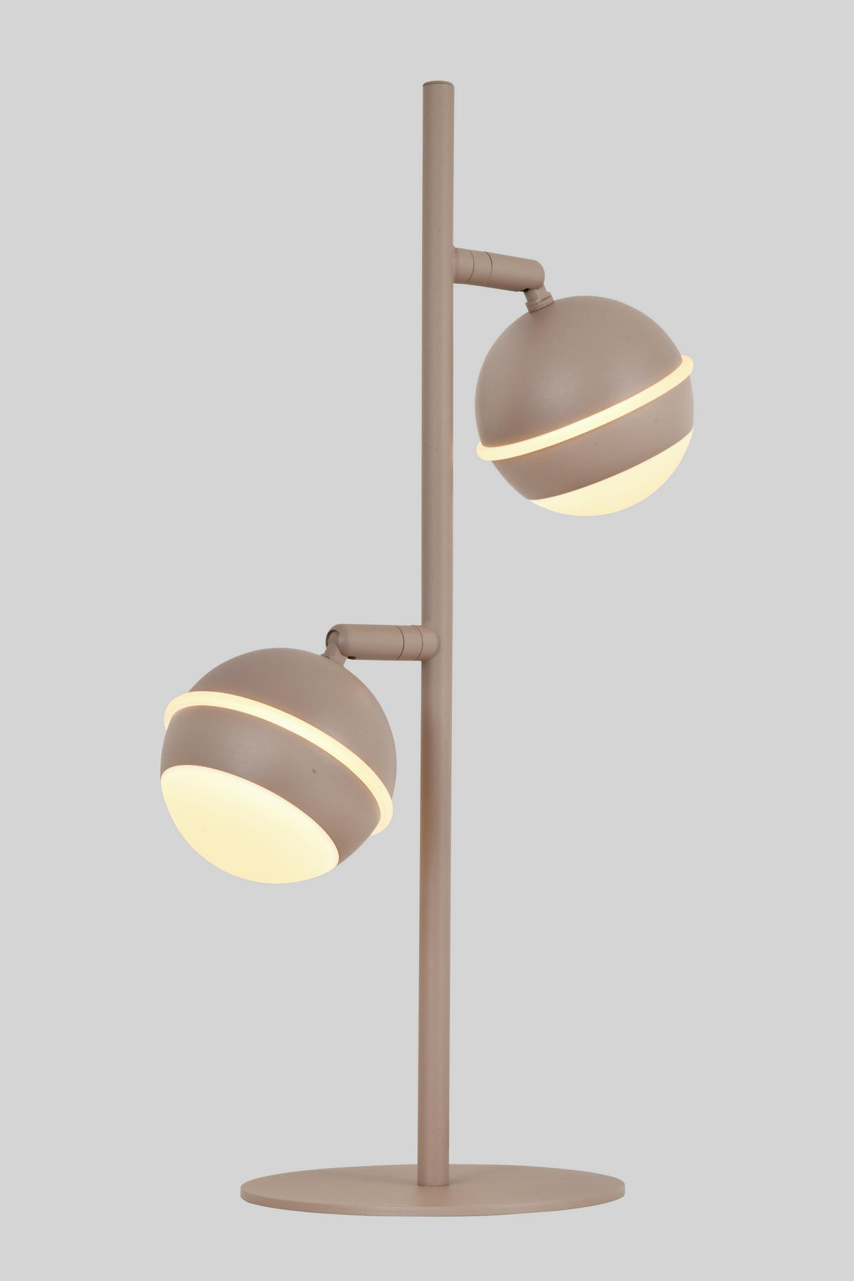 LED-TISCHLEUCHTE Biarritz 24/42/15 cm  - Sandfarben/Schwarzchrom, Design, Kunststoff/Metall (24/42/15cm)
