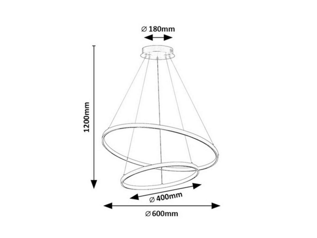 LED LUSTER  60/120 cm      - zlatna, Dizajnerski, metal (60/120cm)