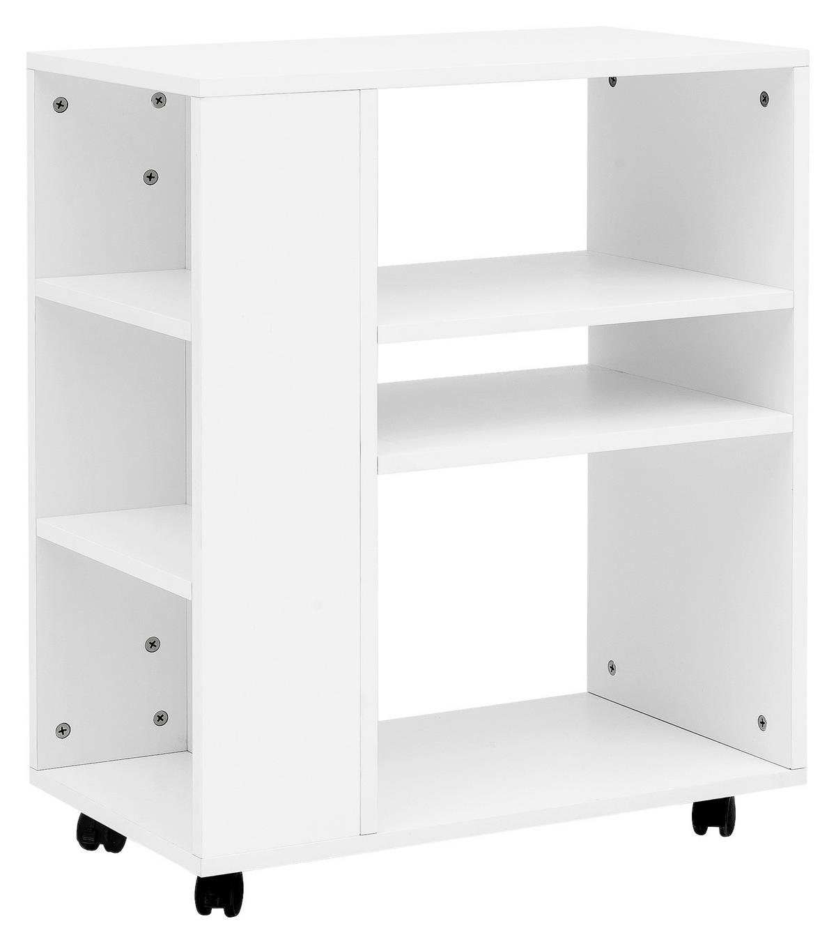 PŘÍSTAVNÝ REGÁL, bílá - bílá, Konvenční, kompozitní dřevo/plast (60/75/35cm) - MID.YOU