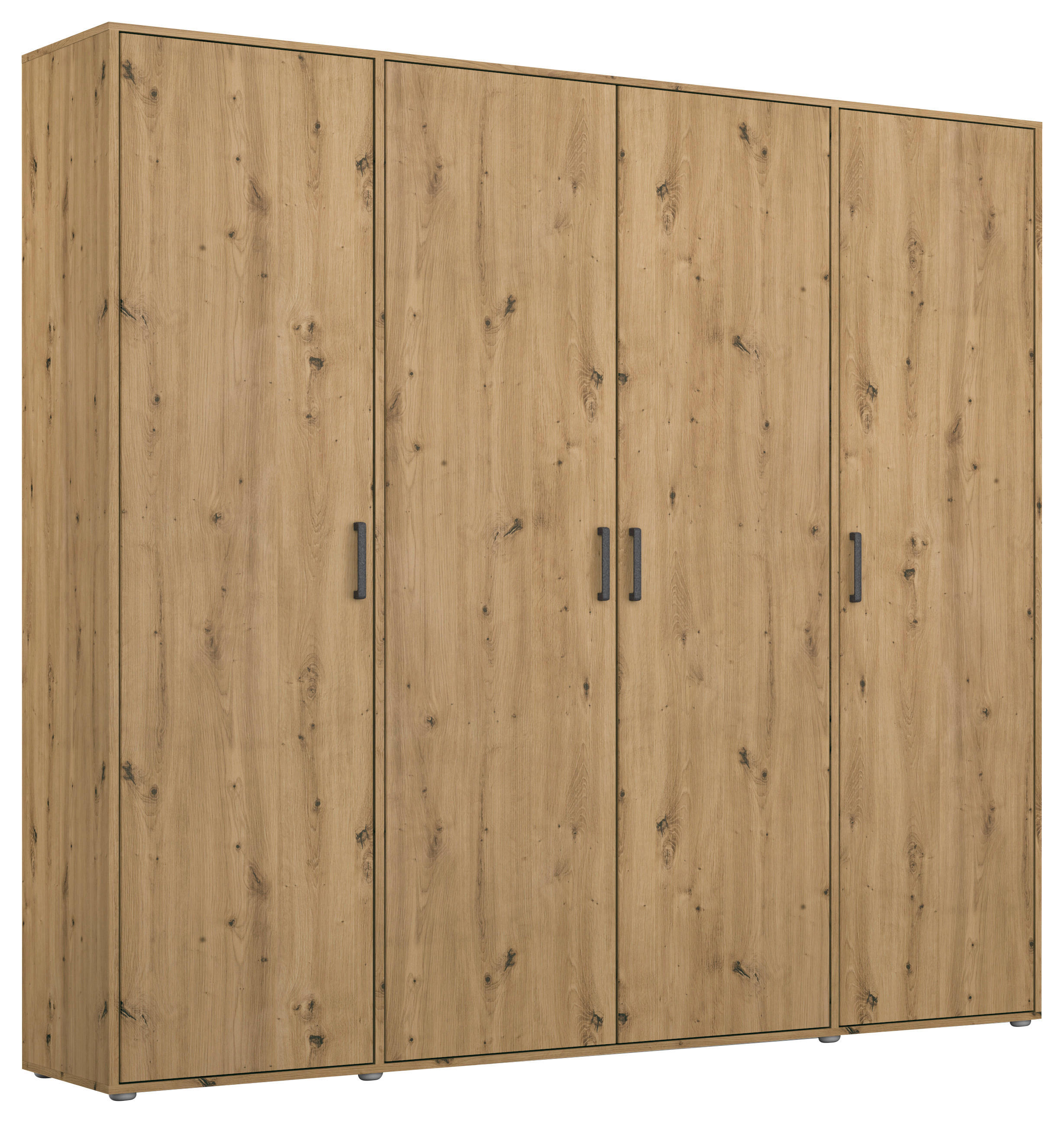 DREHTÜRENSCHRANK in Eiche Artisan  - Eiche Artisan/Grau, Modern, Holzwerkstoff/Kunststoff (187/194/53cm) - Rauch Möbel