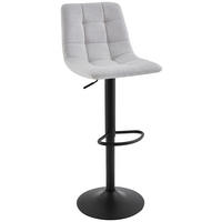 BARHOCKER Webstoff Schwarz, Beige Eisen Sitzfläche 360° drehbar  - Beige/Schwarz, Design, Textil/Metall (43/90-112/47cm) - Stylife