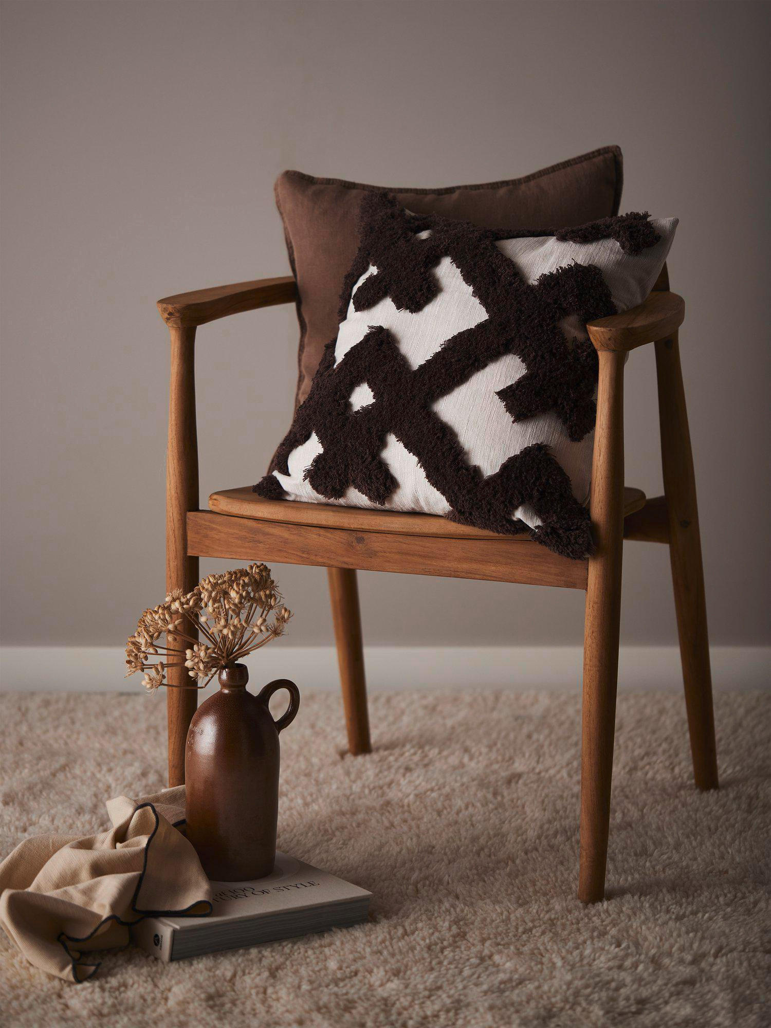 ZIERKISSEN  45/45 cm   - Braun, Basics, Textil (45/45cm)