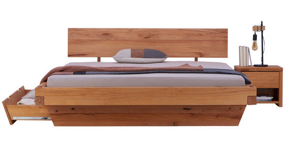 BALKENBETT 180/200 cm  in Buchefarben   - Buchefarben, LIFESTYLE, Holz (180/200cm) - Linea Natura