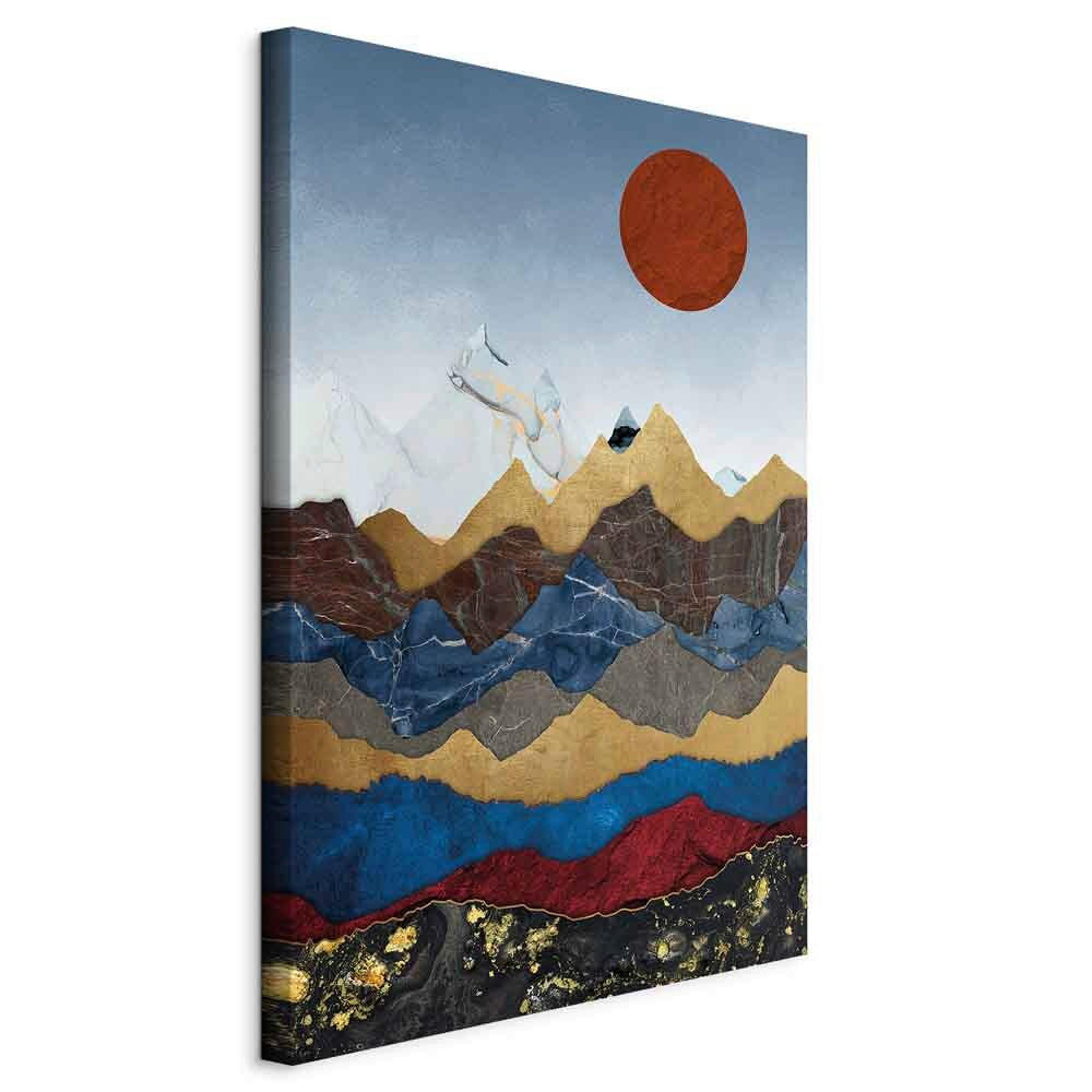 LEINWANDBILD Abstraktes, Berge 40/60/1,2 cm  - Multicolor, Basics, Holzwerkstoff/Textil (40/60/1,2cm) - artgeist