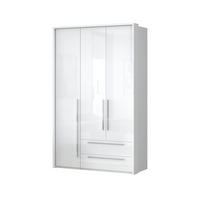 ORMAR SA KLASIČNIM VRATIMA bela, bela visoki sjaj  142/226/60 cm  - bela visoki sjaj/bela, Dizajnerski, pločasti materijal/plastika (142/226/60cm)