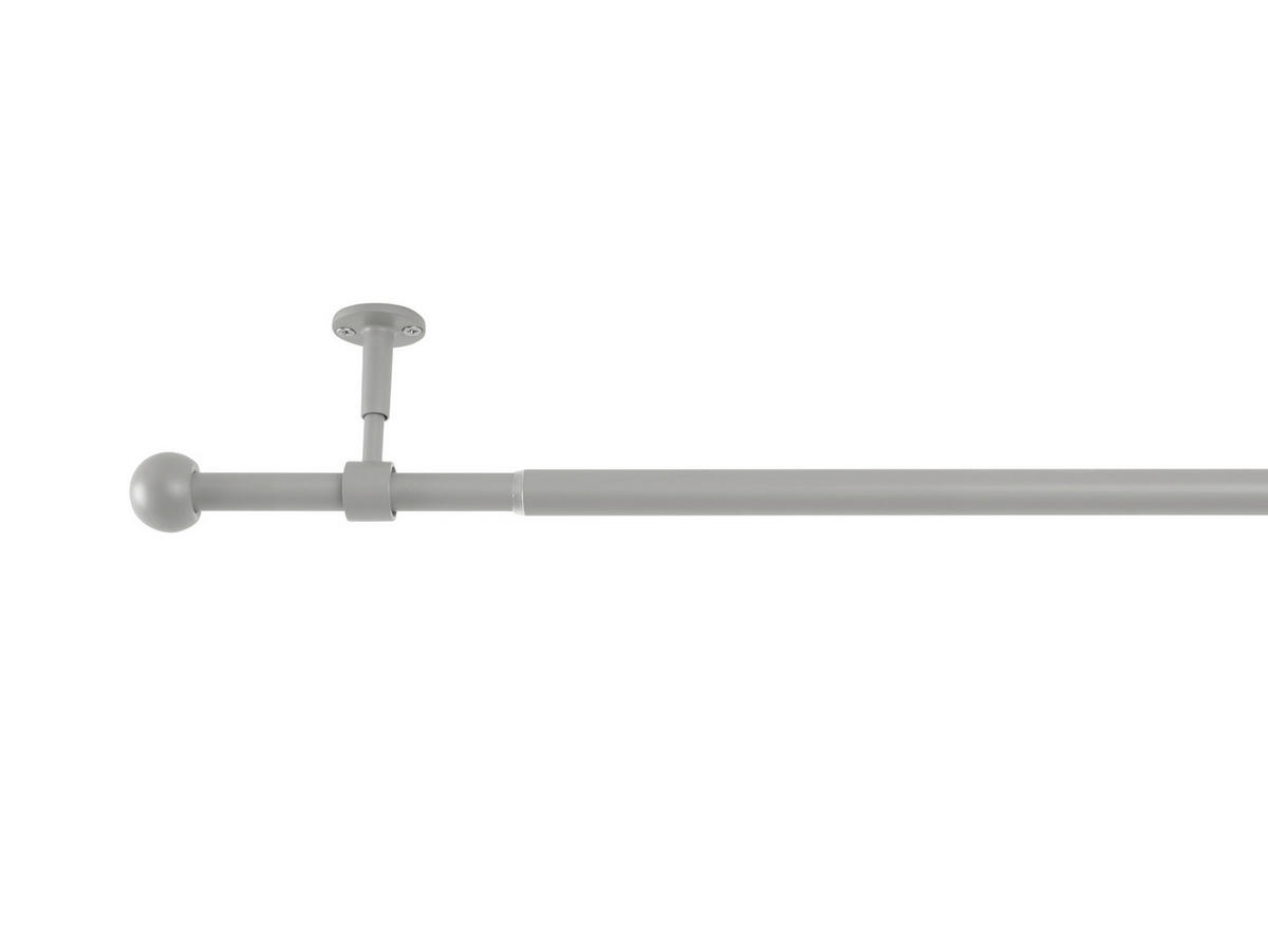 VORHANGSTANGENSET   - Hellgrau, Basics, Metall (120/8/3.3cm)