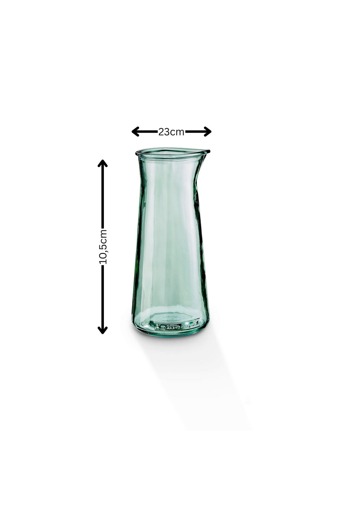 WASSERKARAFFE 1,165 l  KAZI  - Salbeigrün, Basics, Glas (10,5/23,5cm) - FYNCH-HATTON