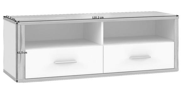 TV-ELEMENT 120,2/41,5/41,3 cm - Eichefarben/Alufarben, KONVENTIONELL, Holzwerkstoff/Metall (120,2/41,5/41,3cm) - Xora