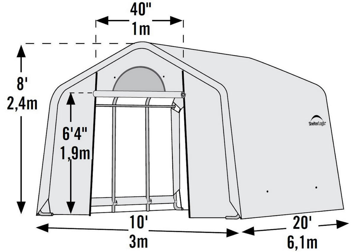 GEWÄCHSHAUS 300/240/610 cm  - Weiß, Basics, Kunststoff (300/240/610cm)