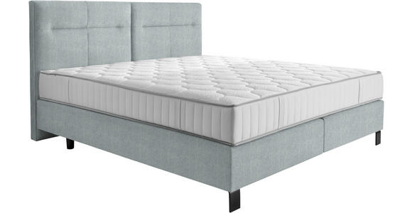 BOXSPRINGBETT 180/220 cm in Mintgrün - Schwarz/Mintgrün, KONVENTIONELL, Textil/Metall (180/220cm) - Esposa