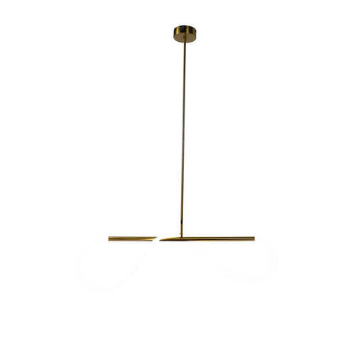 LED-PENDELLEUCHTE 100/15/120 cm  - Goldfarben/Weiß, Design, Kunststoff/Metall (100/15/120cm)