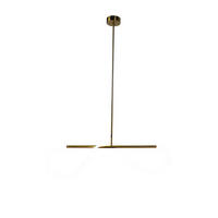 LED-PENDELLEUCHTE 100/15/120 cm  - Goldfarben/Weiß, Design, Kunststoff/Metall (100/15/120cm)
