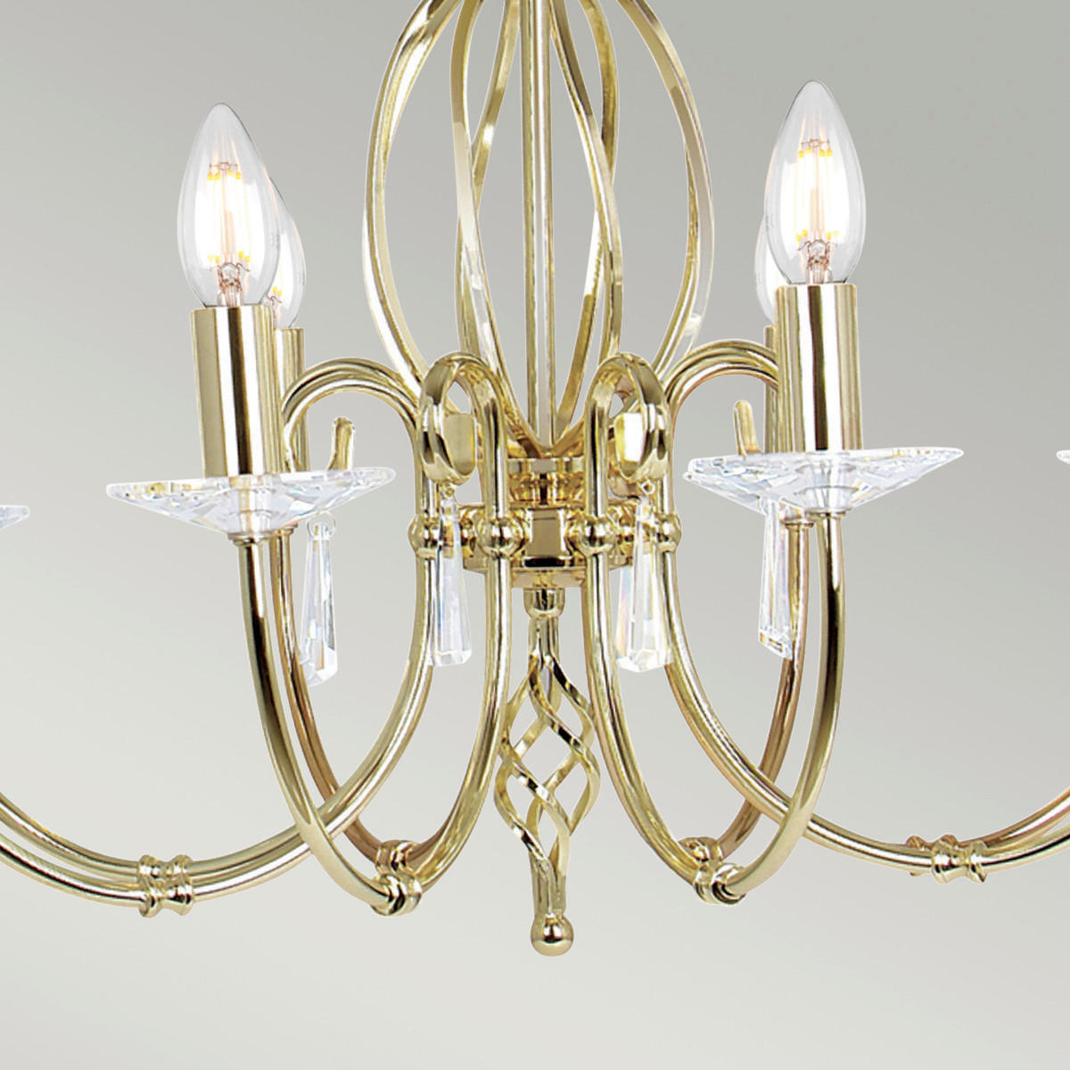 TAKKRONA Brass 65/55 cm  - mässingsfärgad, Klassisk, metall (65/55cm) - Elstead Lighting